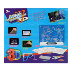 Magic 3D Drawing Board | لوح الرسم السحري مع إضاءة ال اي دي لرسومات ثلاثية الأبعاد