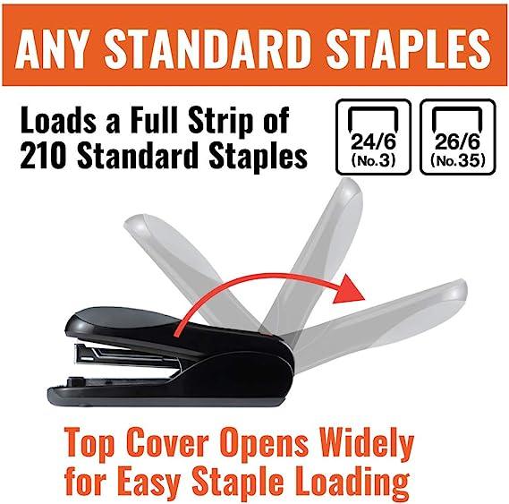 MAX STAPLER 26/6 FLAT CLINCH (25 Sheets) (50X1) MXHD50 F BLACK