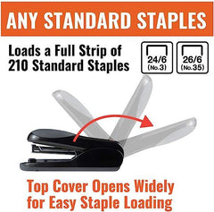 MAX STAPLER 26/6 FLAT CLINCH (25 Sheets) (50X1) MXHD50 F BLACK