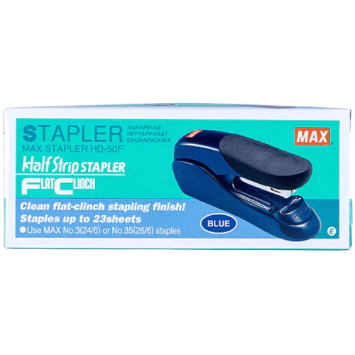 MAX STAPLER 26/6 FLAT CLINCH (25 Sheets) (50X1) MXHD50 F BLUE