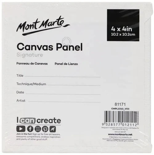 MM Canvas Panels Pack 5 10.2x10.2cm - 25125401