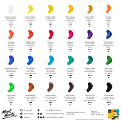 Mont Marte Acrylic Paints 24pc x 12ml - PMHS0034