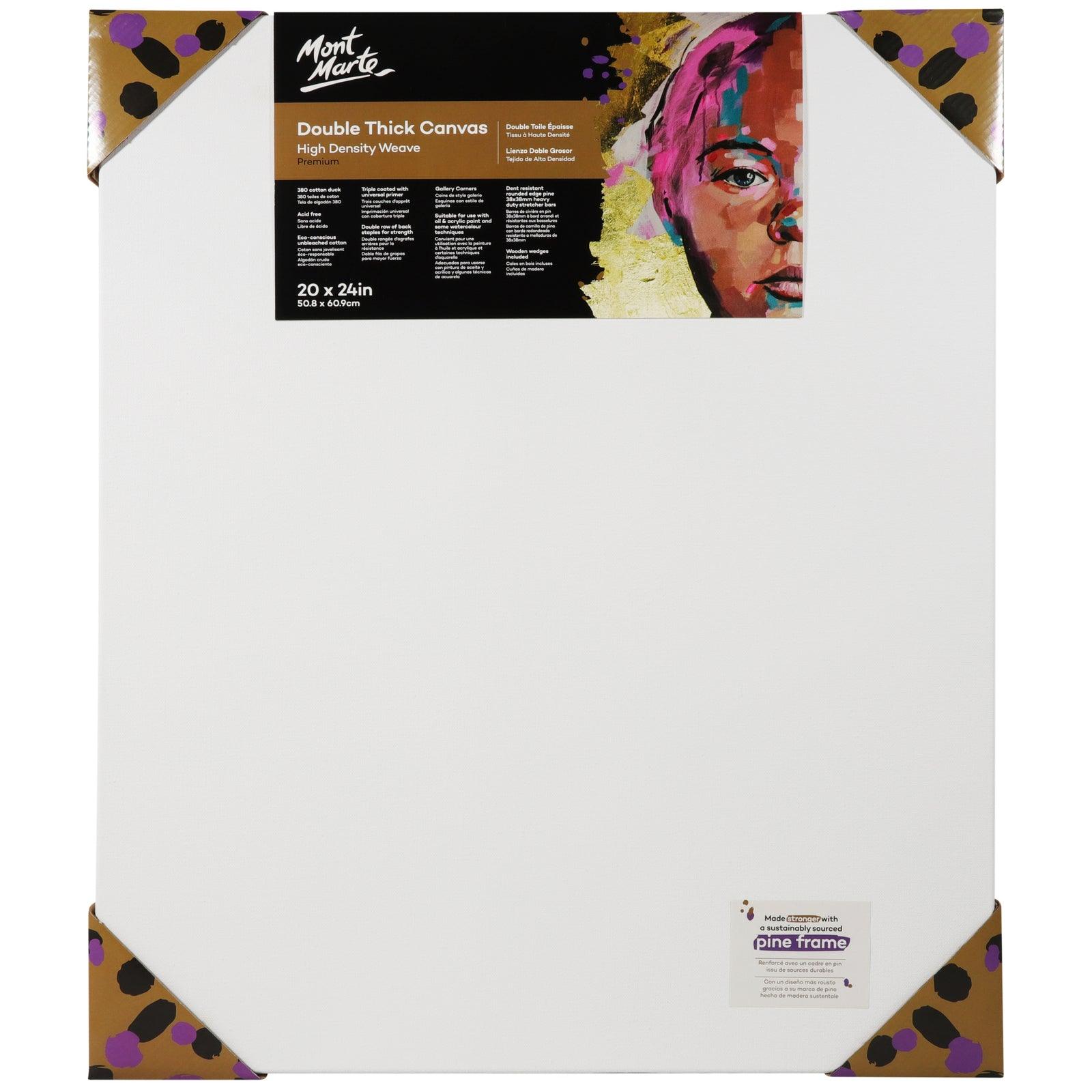 Mont Marte Canvas 50cm x 60cm Double Thick Premium Stretched Frame 20x24in" - 25125003