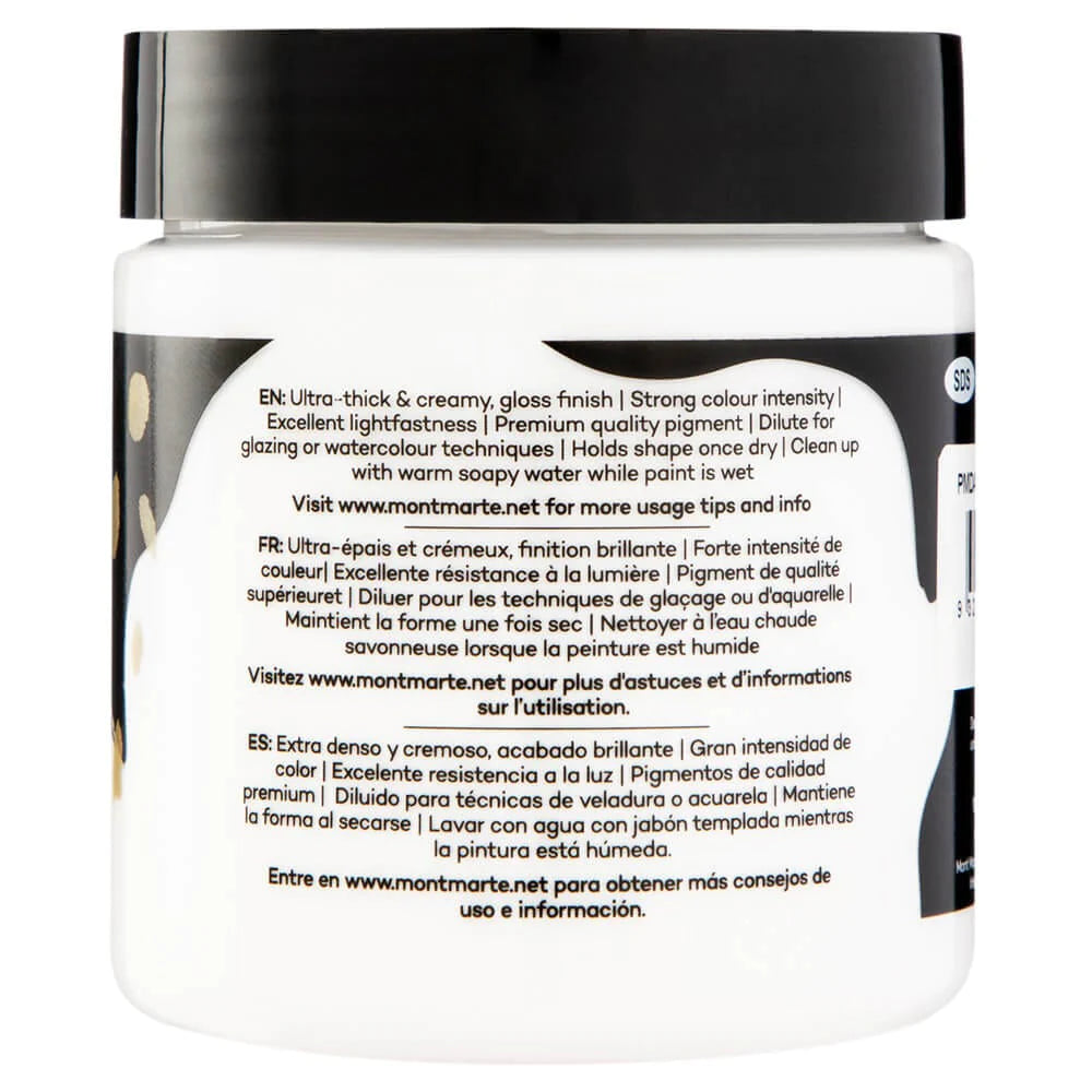 Mont Marte Dimension Acrylic Paint 250ml Pot - Titanium White PMDA2501