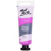 Mont Marte Fluoro Acrylic Paint 50ml - Purple PMFL5006