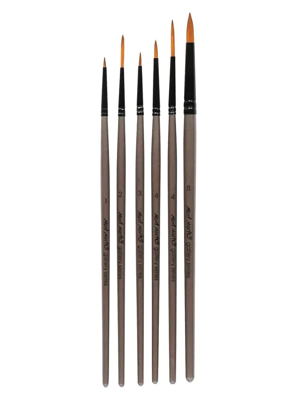 Mont Marte Gallery Series Paint Brush Set BMHS0008 - Acrylic 6pc