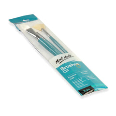 Mont Marte Gallery Series Paint Brush Set - Oil 3pc