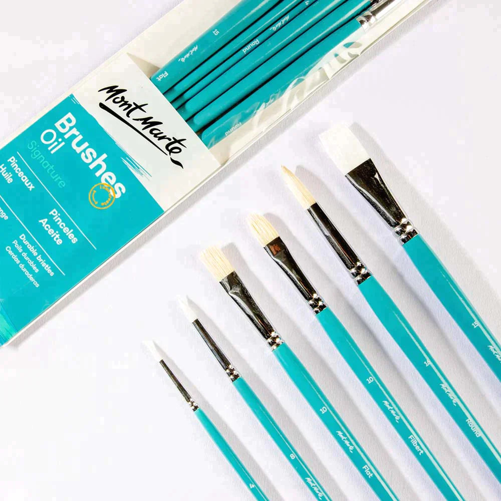 Mont Marte Gallery Series Paint Brush Set - Oil 6pc - BMHS0021