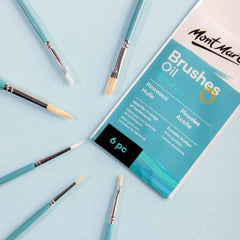 Mont Marte Gallery Series Paint Brush Set - Oil 6pc