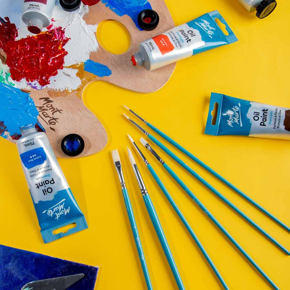 Mont Marte Gallery Series Paint Brush Set - Oil 6pc
