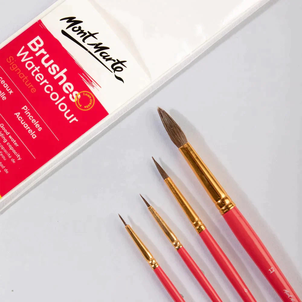 Mont Marte Gallery Series Paint Brush Set - Watercolour 4pc - BMHS0028