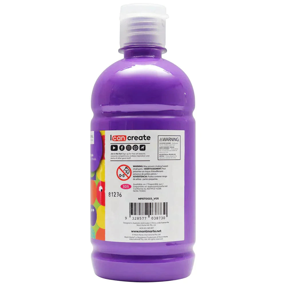 Mont Marte Kids - Poster Paint 500ml MPST0023- Purple