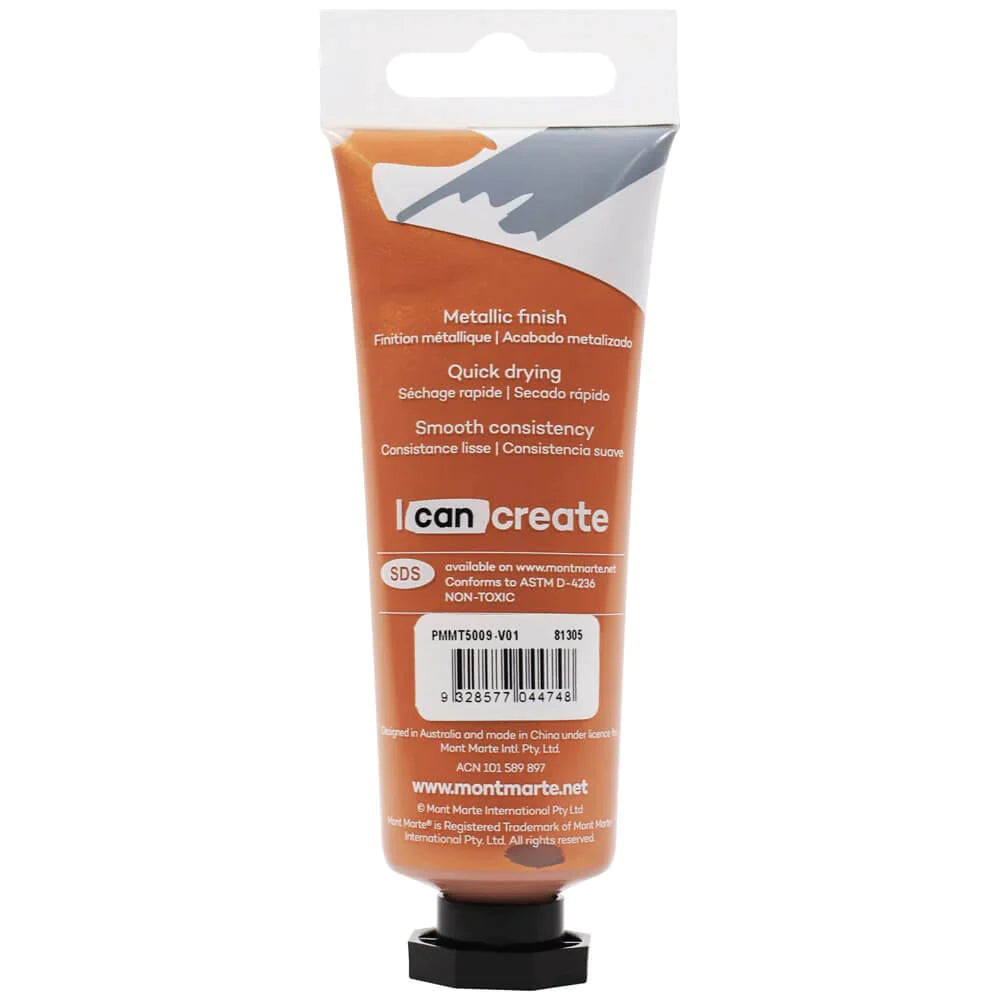 Mont Marte Metallic Acrylic Paint 50ml - Bronze - PMMT5009