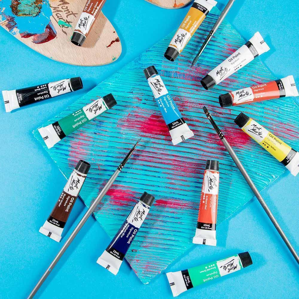 Mont Marte Paint Set - Oil Paint 12pc x 12ml - PMHS0025
