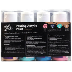 Mont Marte Pouring Acrylic Paint Set Premium 4pc x 60ml (2 US fl.oz) - Flamingo PMPP4204