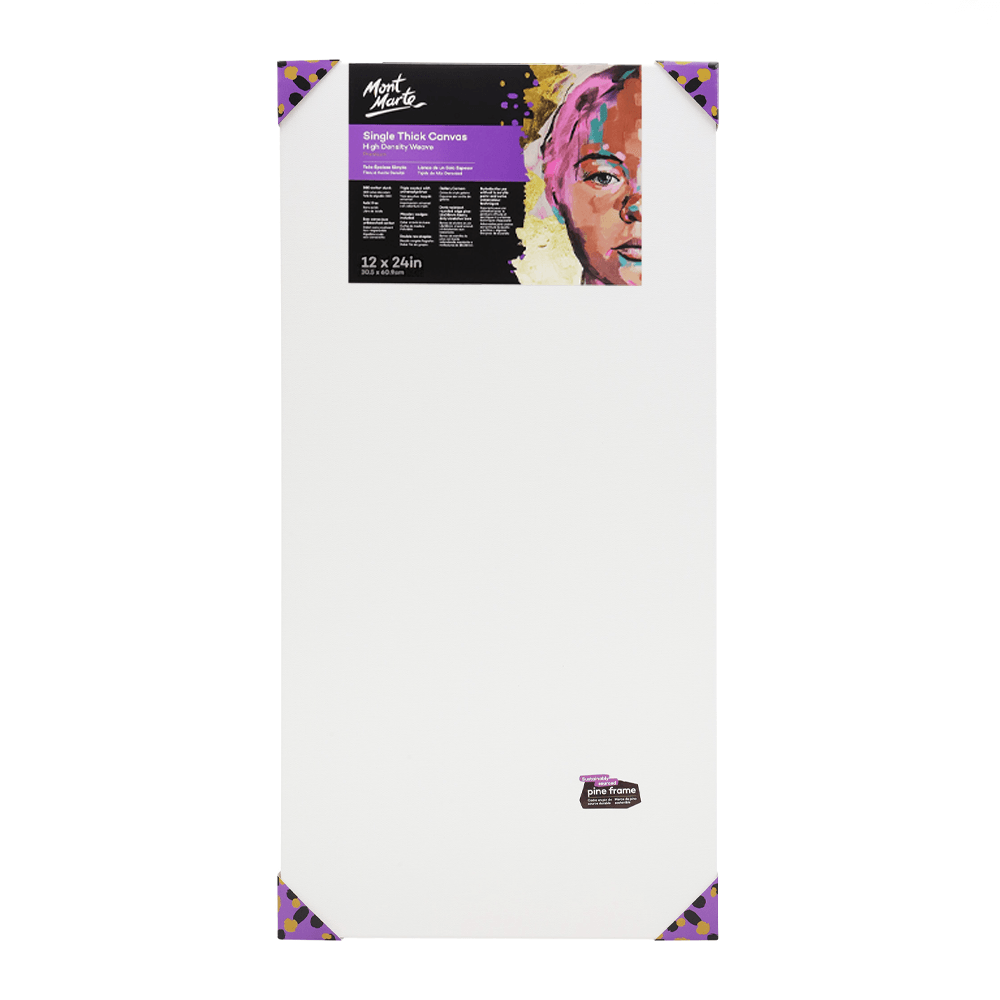 Mont Marte Premium Series Canvas Single Thick 12" x 24" - 30.5 x 60.9cm - 25125105
