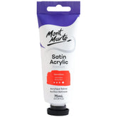 Mont Marte Satin Acrylic Paint 75ml Tube - Vermillion - PMSA7507