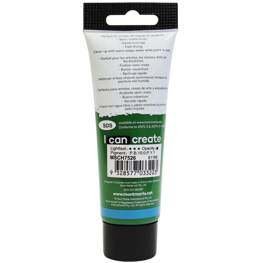 Mont Marte Signature Acrylic Paint 75ml Tube - Sap Green - MSCH7526