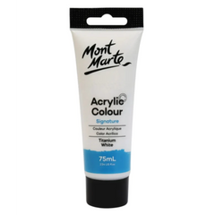 Mont Marte Signature Acrylic Paint 75ml Tube - Titanium White - MSCH7501