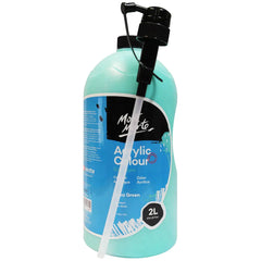 Mont Marte Signature Acrylic Paint Pump Bottle 2L - Aqua Green MSCH2223