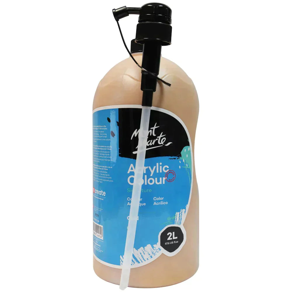 Mont Marte Signature Acrylic Paint Pump Bottle 2L - Gold MSCH2225