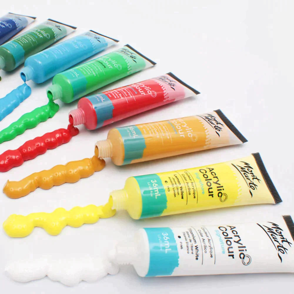 Mont Marte Signature Paint Set - Acrylic Paint 24pc x 36ml - MSCH2436