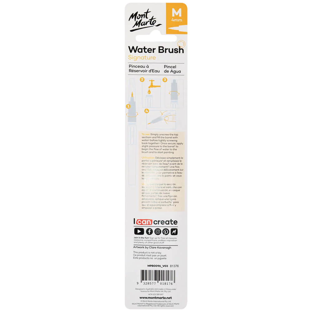 Mont Marte Water Brush - Medium Tip MPB0096