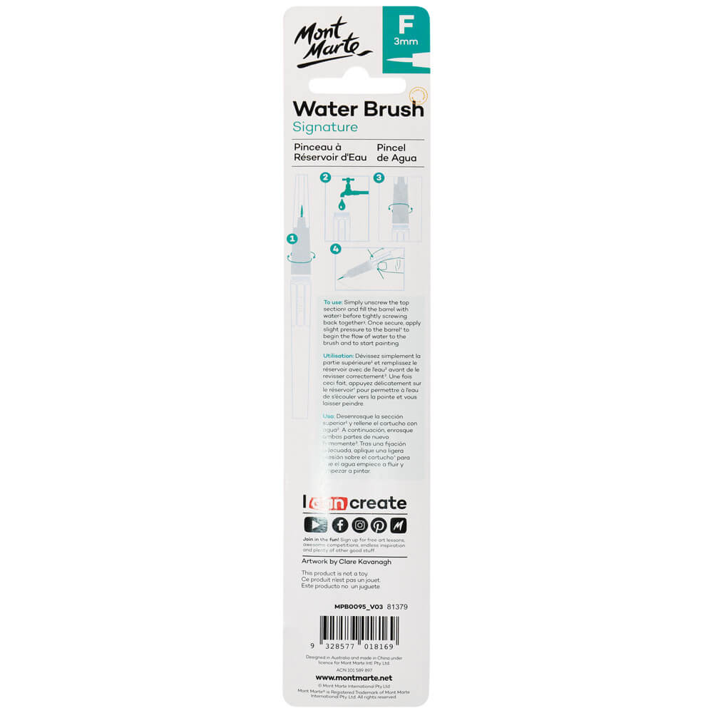 Mont Marte Water Brush - Fine Tip MPB0095