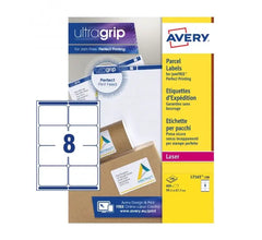 PARCEL LABELS L7165-100 WITH ULTRAGRIP TECHNOLOGY, 99.1 X 67.7 MM, 8 LABELS PER SHEET, 100 SHEETS IN A PACK