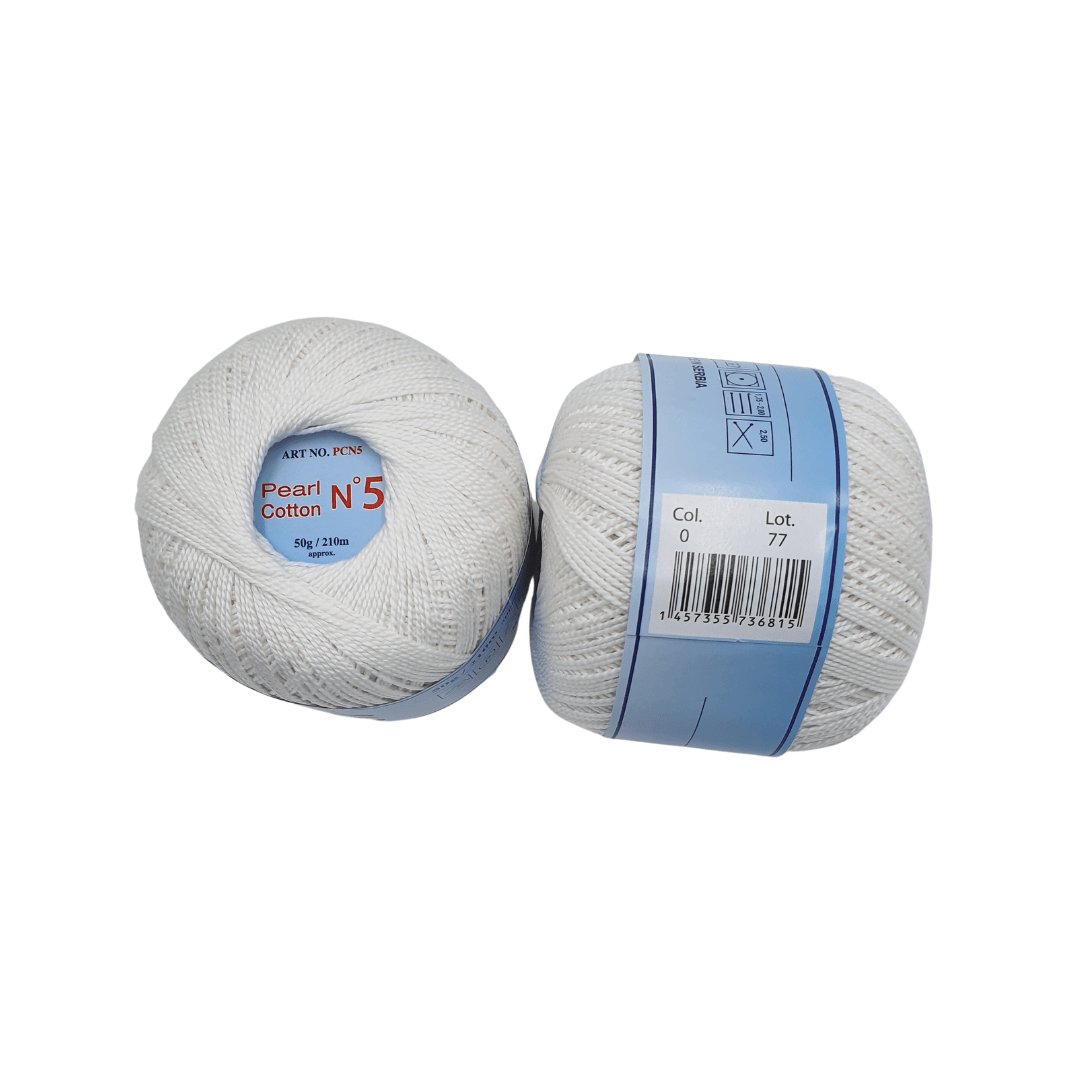 PEARL COTTON Yarn 100% Cotton 50g 230 yards - N 5 (1 piece)