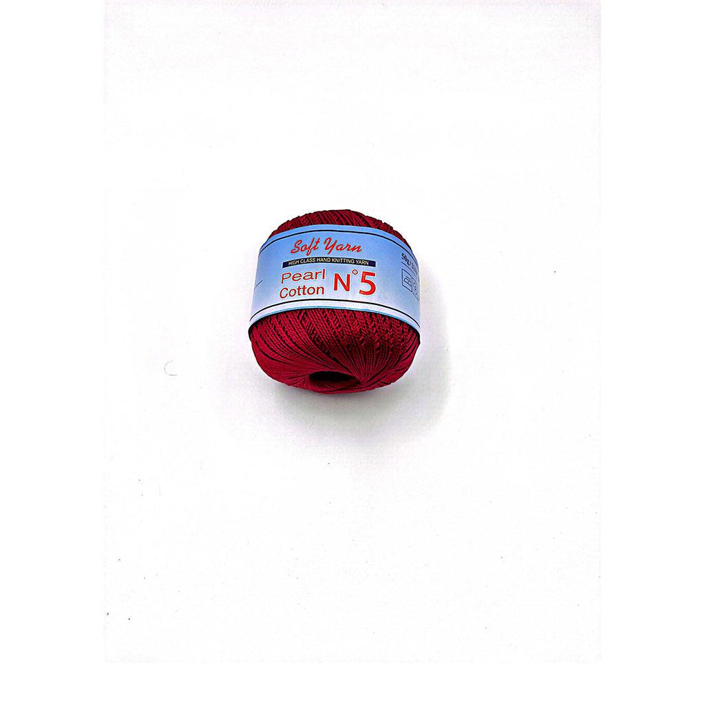 PEARL COTTON Yarn 100% Cotton 50g 230 yards - N 5 (1 piece)
