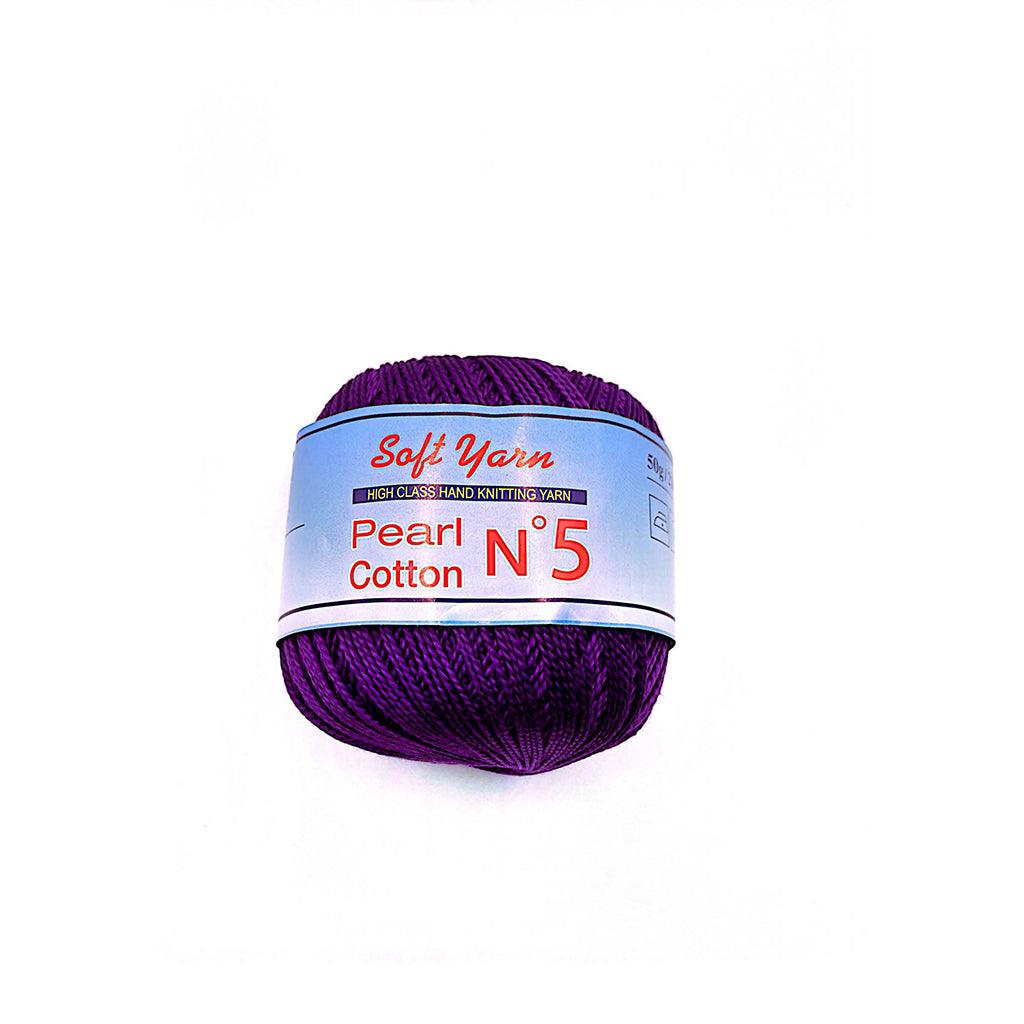 PEARL COTTON Yarn 100% Cotton 50g 230 yards - N 5 (1 piece)