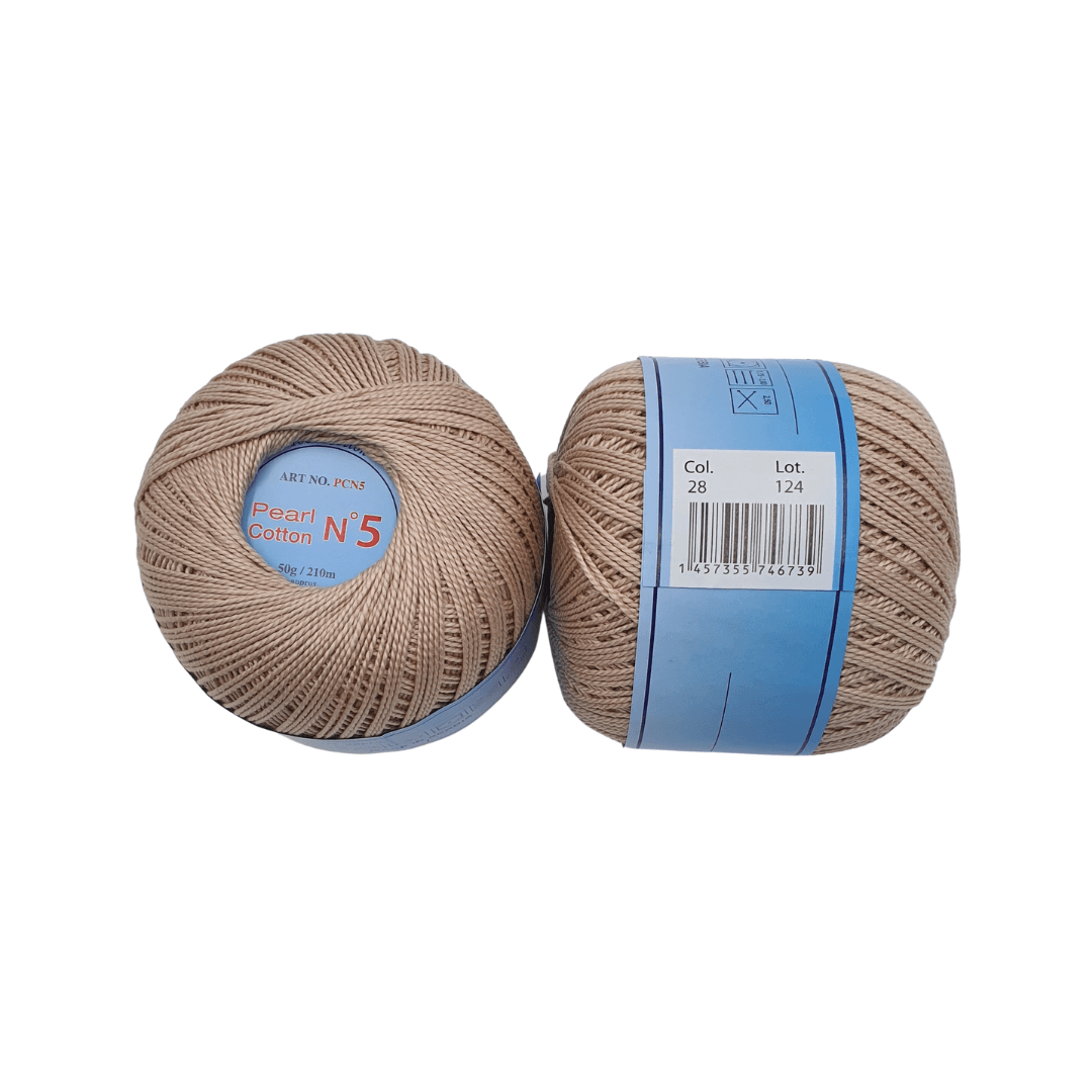 PEARL COTTON Yarn 100% Cotton 50g 230 yards - N 5 (1 piece)