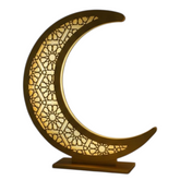 زينة رمضان - نموذج هلال ثلاثي الأبعاد فاخر مع إضاءة - Book Fanar