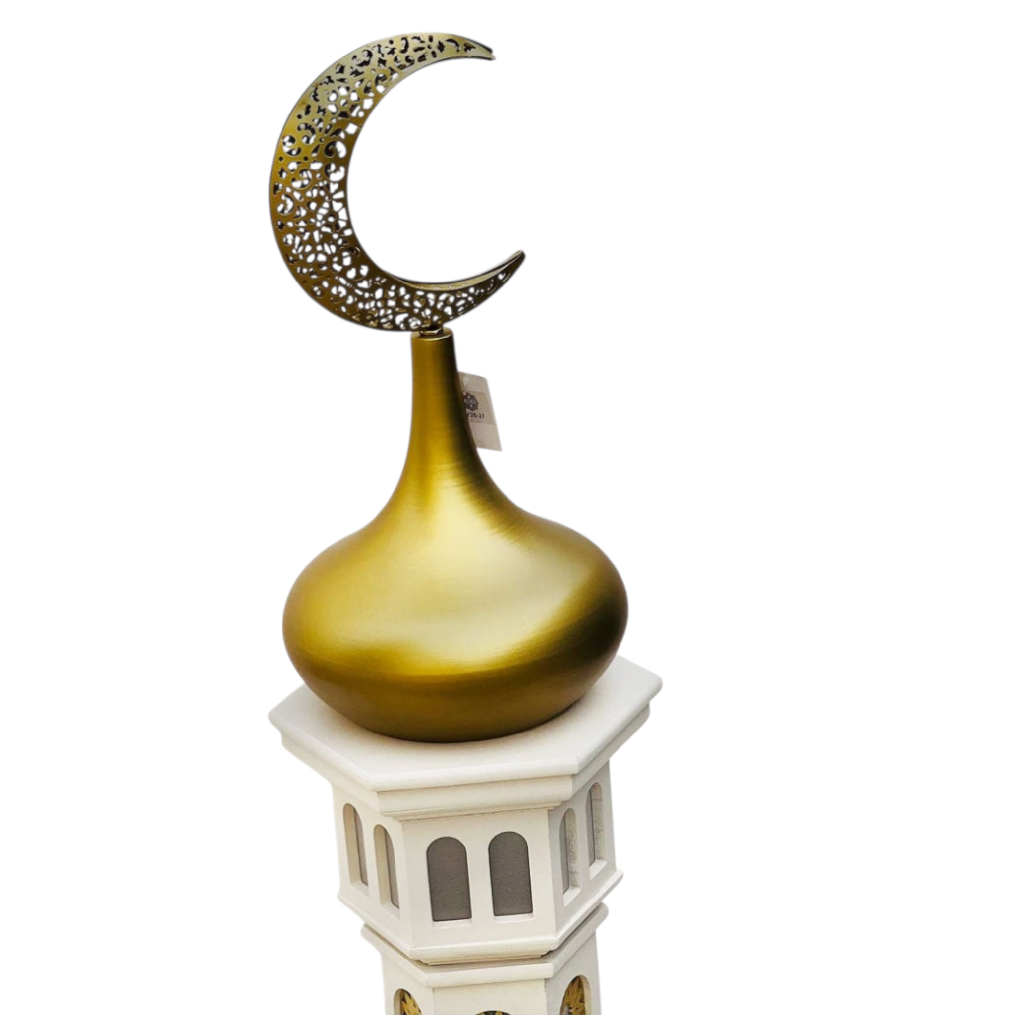 زينة رمضان - نموذج مئذنة ثلاثي الأبعاد فاخر مع إضاءة - Book Fanar
