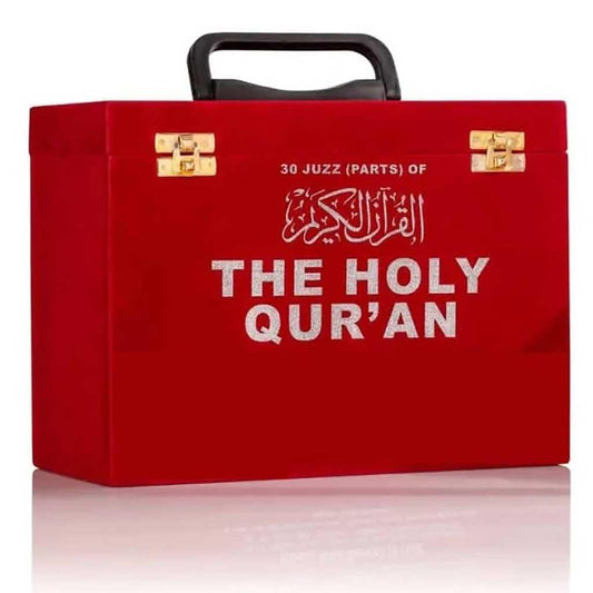 Tajweed Para Set with Velvet Box Assorted color Indo Pak Script 17x24 cm 9 lines Ref 3CC