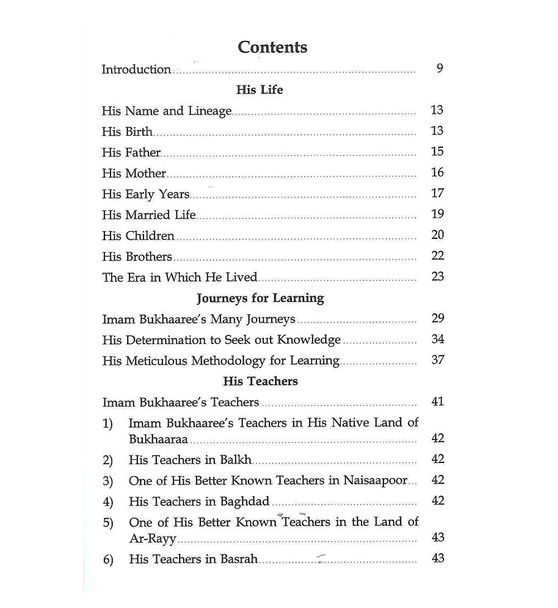 The Biography of Imam Bukhaaree