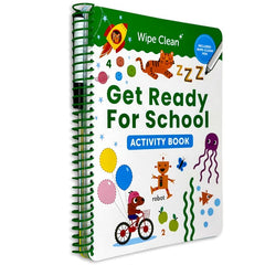 Wipe Clean Get Ready for School Activity Book | Reusable Preschool Learning & Practice Book
