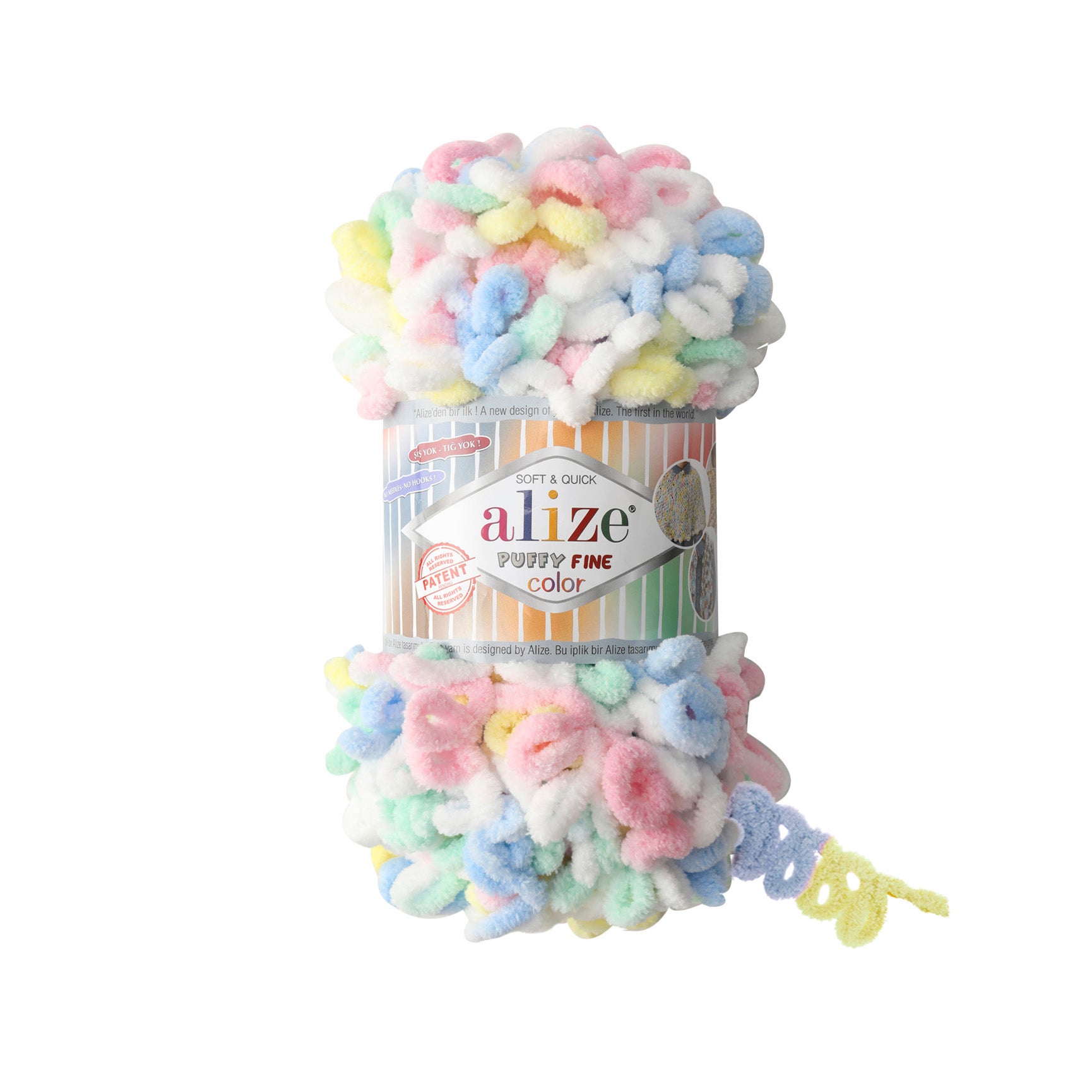 Alize - Puffy Fine Colors Yarn %100 MicroPolyester 100gr 14.5 mt Book Fanar