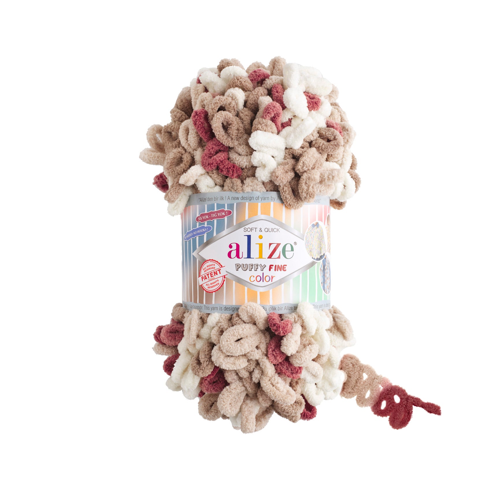 Alize - Puffy Fine Colors Yarn %100 MicroPolyester 100gr 14.5 mt Book Fanar
