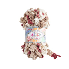 Alize - Puffy Fine Colors Yarn %100 MicroPolyester 100gr 14.5 mt Book Fanar