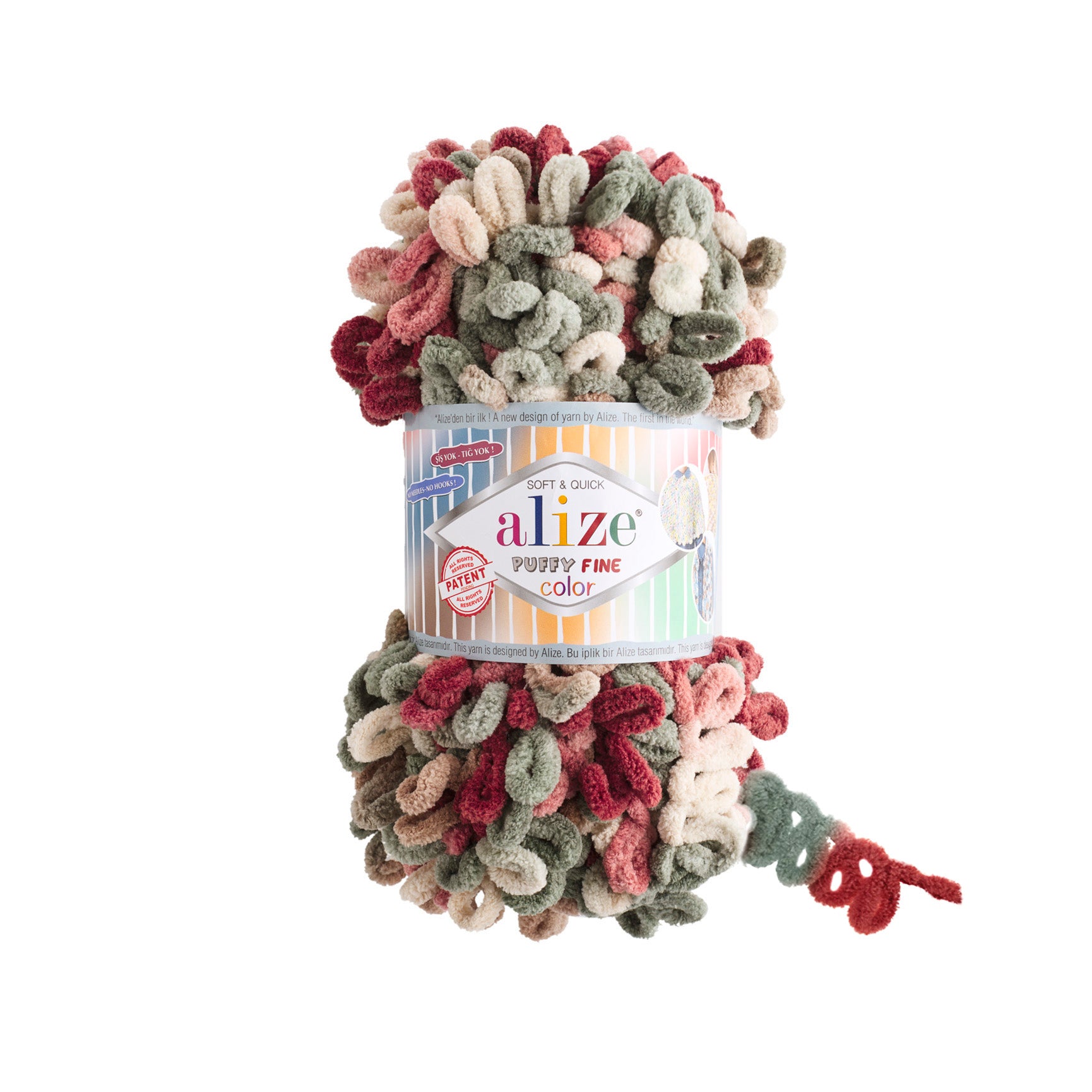 Alize - Puffy Fine Colors Yarn %100 MicroPolyester 100gr 14.5 mt Book Fanar