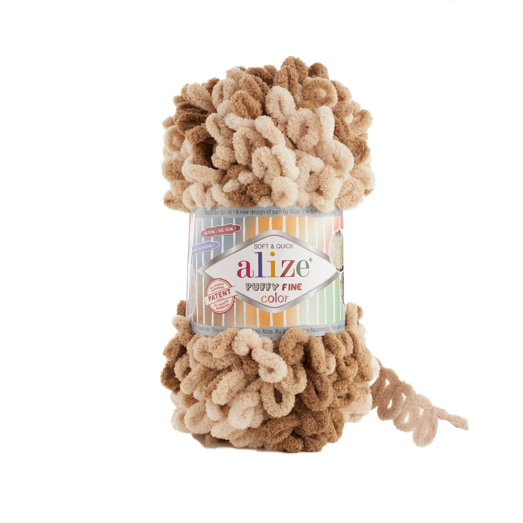Alize - Puffy Fine Colors Yarn %100 MicroPolyester 100gr 14.5 mt Book Fanar