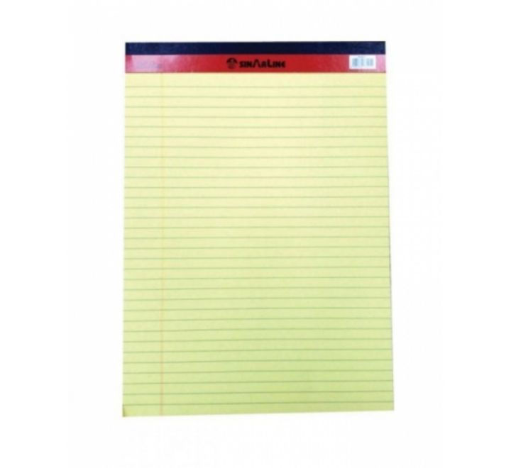 PD02075 SINARLINE LEGAL PAD YELLOW COLOE, A5 SIZE, 50 SHEETS