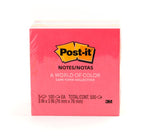 3M 654-5PK POST-IT NEON COLOURS 5 PADS