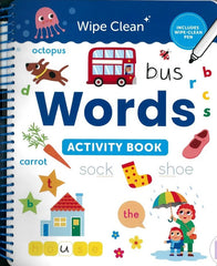 Wipe Clean Words Activity Book | Reusable Writing & Early Literacy Practice