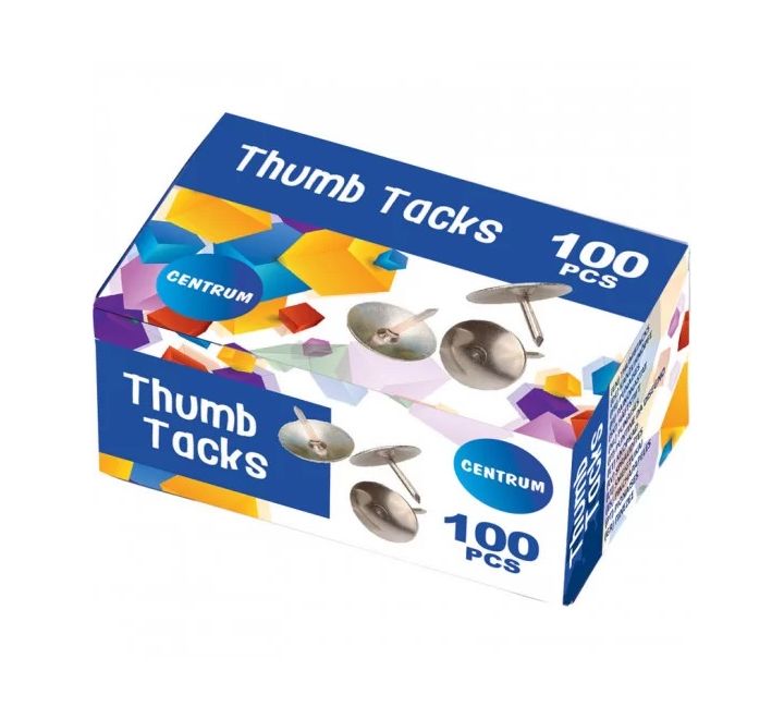 Centrum 80130 Thumb Tacks Silver 100 PCs / Packet