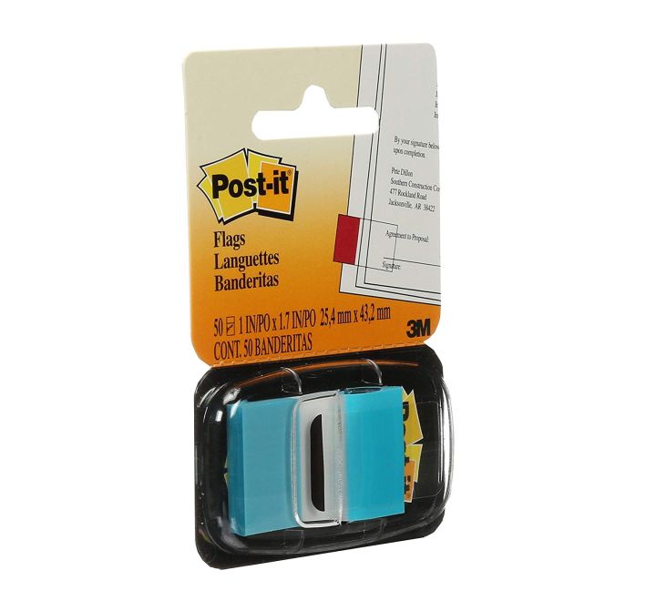 3M 680 23 POST-IT FLAGS-BRIGHT BLUE 1X1.7