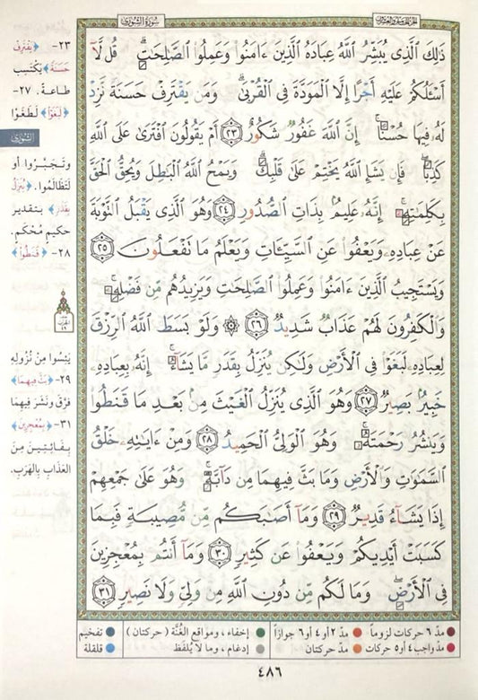 Last 7 Parts of the Quran From Yassin to the End Tajweed size 17x24 cm