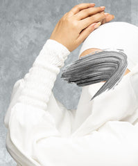 3 Pieces Jilbab Ihram For Ladies Off White color طاقم الاحرام للسيدات